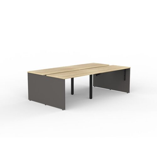 EkoSystem Slad End B2B Desks 4 X 1200 X 600 New Oak/Charcoal