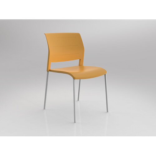 Game Chair White 4 Leg Daffodil Shell