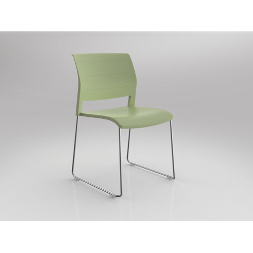 Game Chair Chrome Sled Pistachio Shell