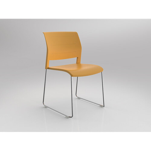 Game Chair Chrome Sled Daffodil Shell