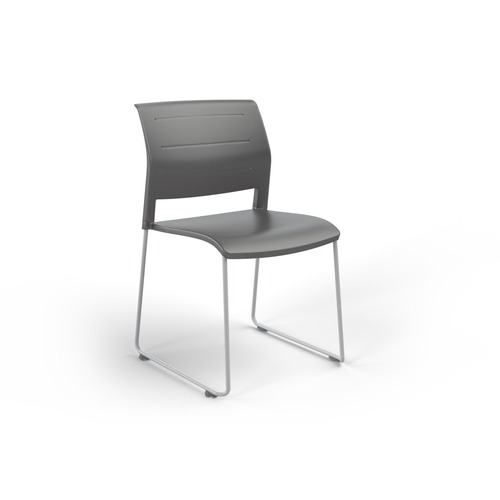 Game Chair White Sled Charcoal Shell