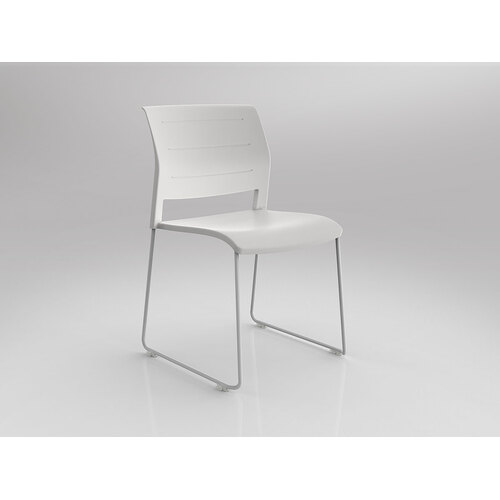 Game Chair White Sled White Shell 