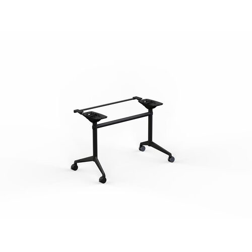 Modulus Flip Table Frame Suits 1200 - 1600L X 600 - 900W On Castors Black