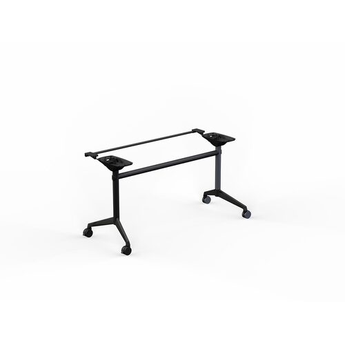 Modulus Flip Table Frame Suits 1500 - 1900L X 600 - 900W On Castors Black