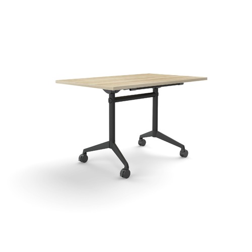 Modulus Flip Table 1200 X 750 New Oak On Black