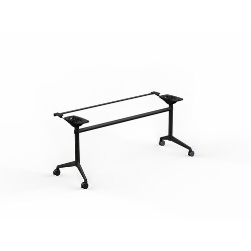 Modulus Flip Table Frame Suits 1800 - 2200L X 600 - 900W On Castors Black