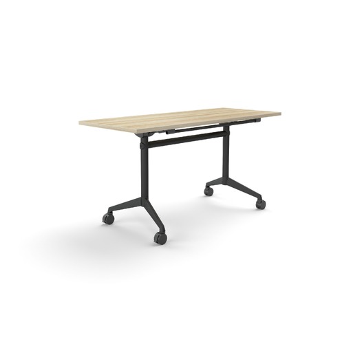 Modulus Flip Table 1500 X 600 New Oak On Black