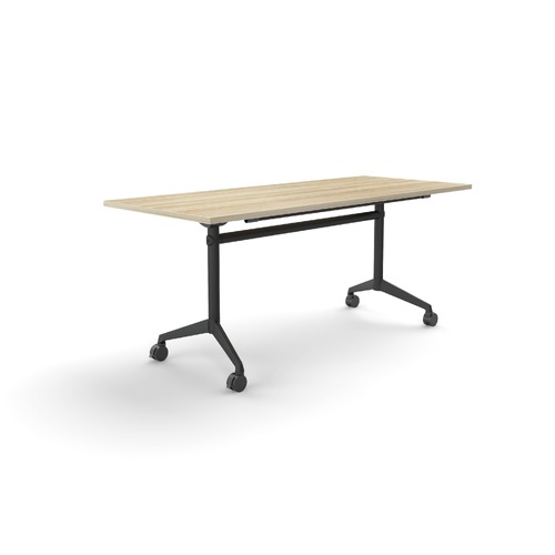 Modulus Flip Table 1800 X 750 New Oak On Black