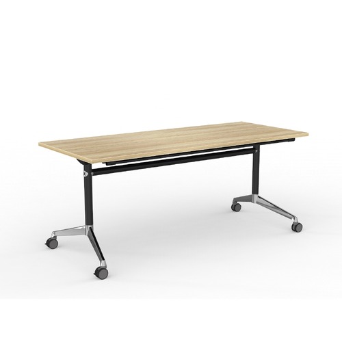 Modulus Flip Table 1800 X 750 New Oak On Black