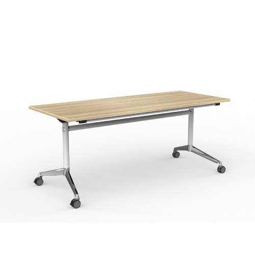 Modulus Flip Table 1800 X 750 New Oak On White