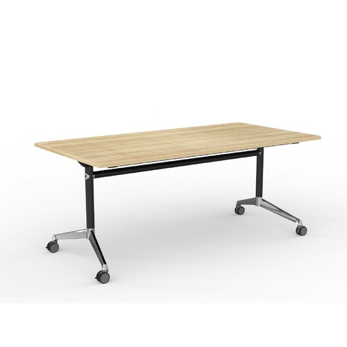 Modulus Flip Table 1800 X 900 New Oak On Black