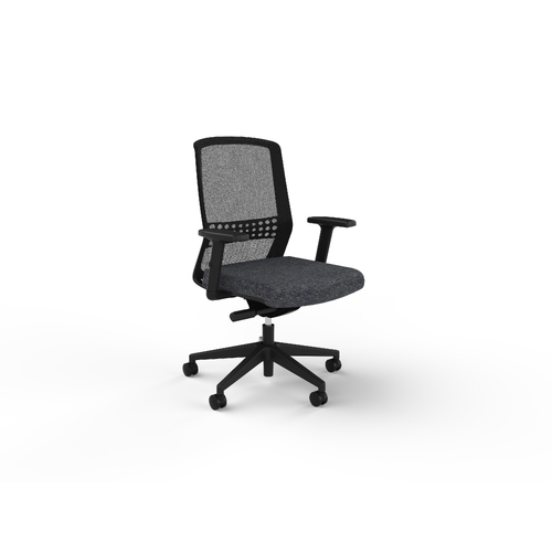 Motion Sync W/ Lumbar + Arms Charcoal Grey