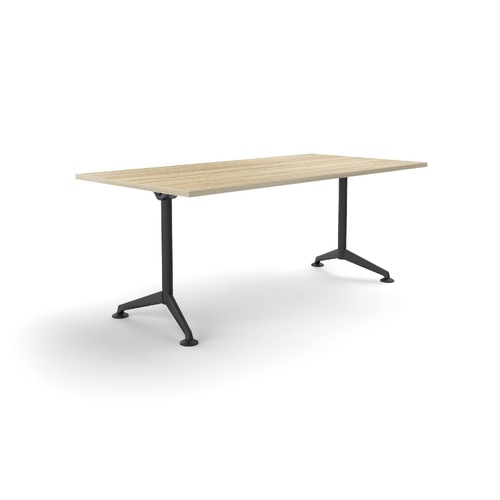 Modulus Meeting Table 1800 X 900 New Oak On Black