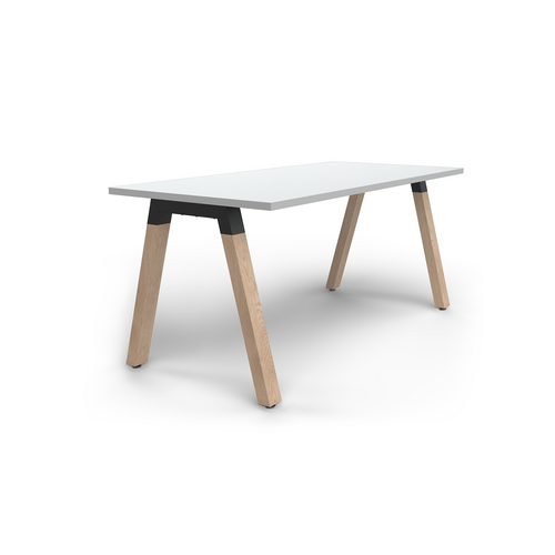 Plantation Desk 1600 X 750 White On Solid Oak