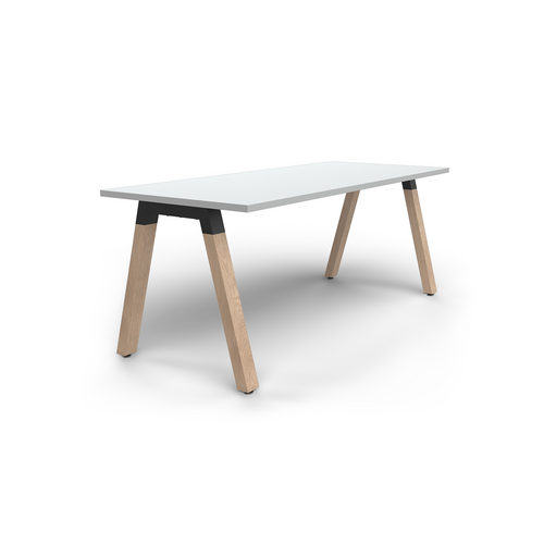 Plantation Desk 1800 X 900 White On Solid Oak