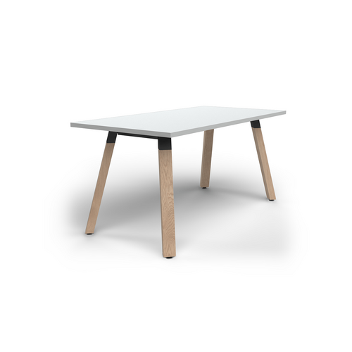 Plantation Meeting Table 1500 X 750 White On Solid Oak