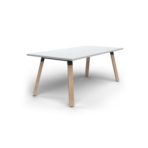 Plantation Meeting Table 1800 X 1200 White On Solid Oak