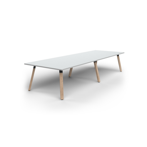Plantation Boardroom Table 3600 X 1200 White On Solid Oak