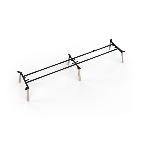 Plantation Meeting Table Frame To Suit 4800 X 1200 Solid Oak/Black
