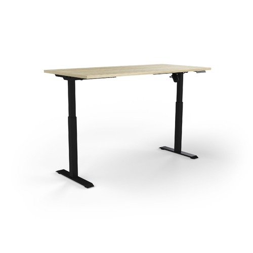 Quickstand Desk 1200 X 750 New Oak On Black