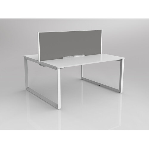 Anvil B2B 2 X 1500 X 600 New Oak On White With Screen White/Alloy Grey