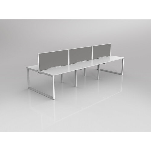 Anvil B2B 6 X 1200 X 600 New Oak On White With Screen White/Alloy Grey