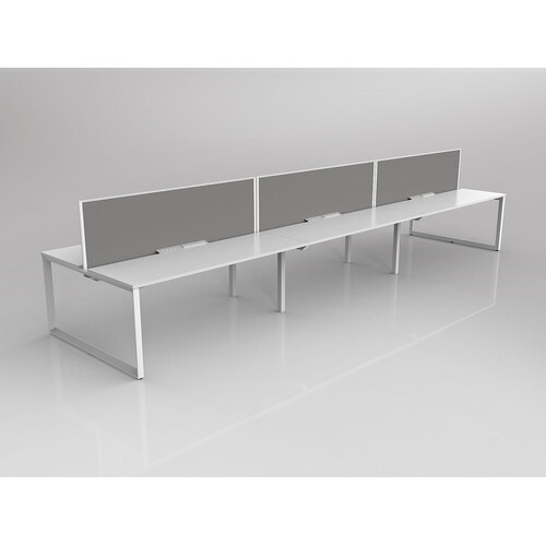 Anvil B2B 6 X 1200 X 600 New Oak On White With Screen White/Grey