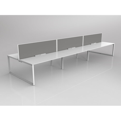 Anvil B2B 6 X 1800 X 750 New Oak On White With Screen White/Alloy Grey