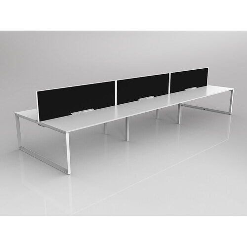 Anvil B2B 6 X 1800 X 750 New Oak On White With Screen White/Charcoal