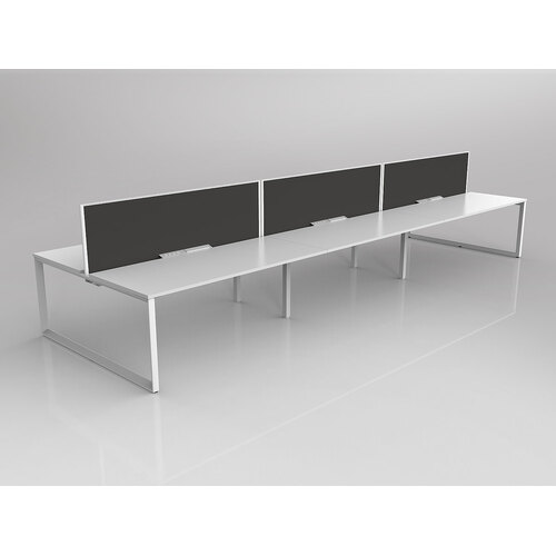 Anvil B2B 6 X 1800 X 750 New Oak On White With Screen White/Slate Grey