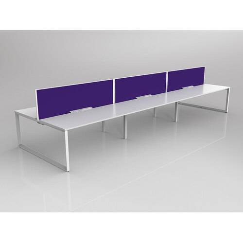 Anvil B2B 6 X 1800 X 750 White On White With Screen White/Plum