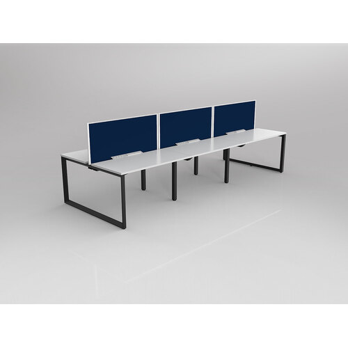 Anvil B2B 6 X 1200 X 600 New Oak On Black With Screen White/Steel Blue