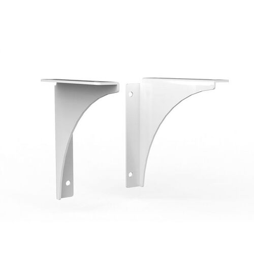 Worktop To Screen Mounting Brackets 150mm White