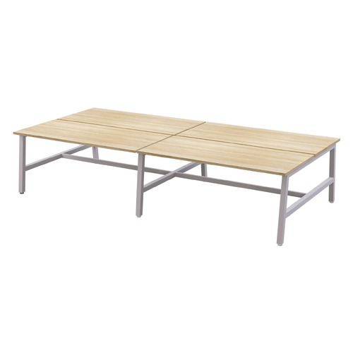 Axis Trestle Bench B2B 4 X 1800 X 750 New Oak On White