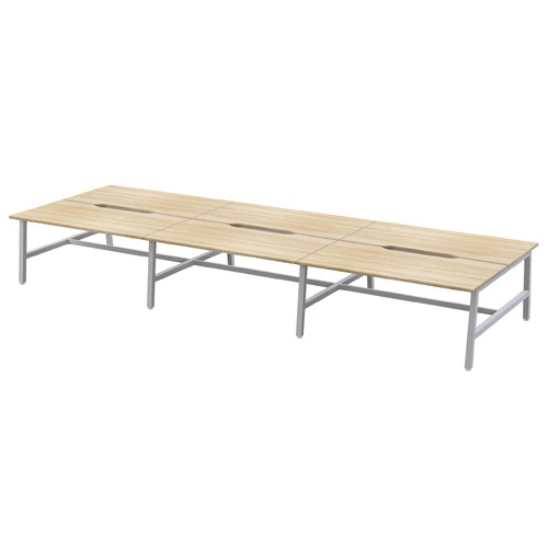 Axis Trestle Bench B2B 6 X 1800 X 800 New Oak On White