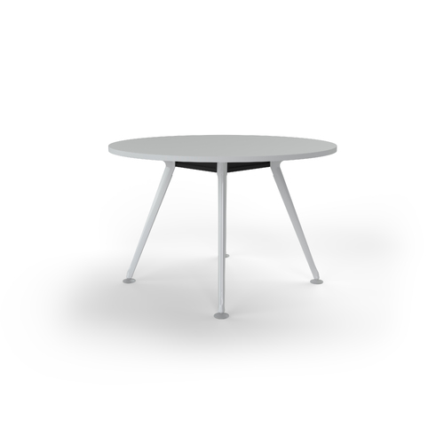 Team Meeting Table 1200 Dia White On White