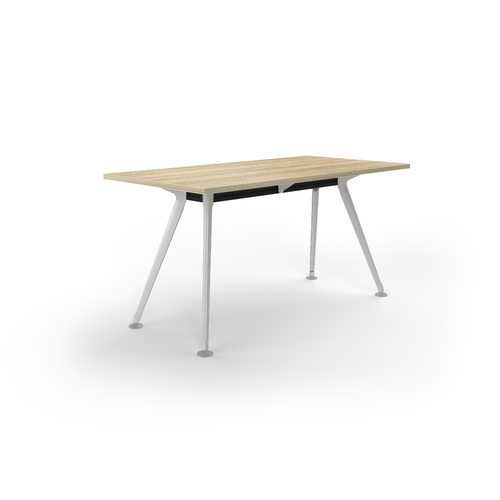 Team Meeting Table 1500 X 750 New Oak On White