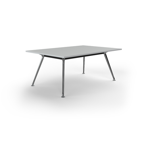 Team Meeting Table 1800 X 1200 White On Polished Alloy