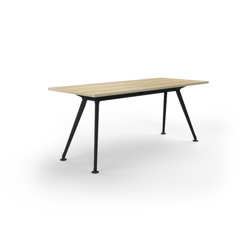 Team Meeting Table 1800 X 750 New Oak On Black