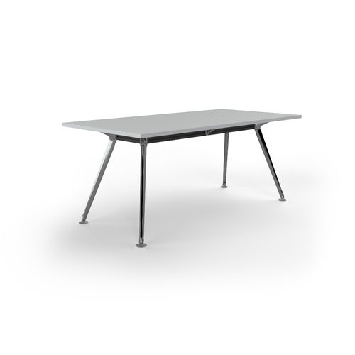 Team Meeting Table 1800 X 900 White On Polished Alloy