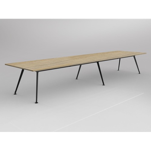 Team Meeting Table 3600 X 1200 New Oak On Black