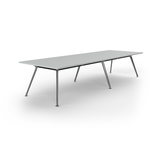 Team Meeting Table 3600 X 1200 White On Polished Alloy