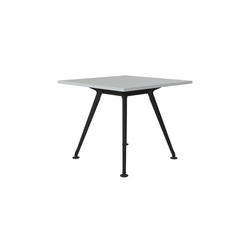 Team Meeting Table 900 Square White On Black
