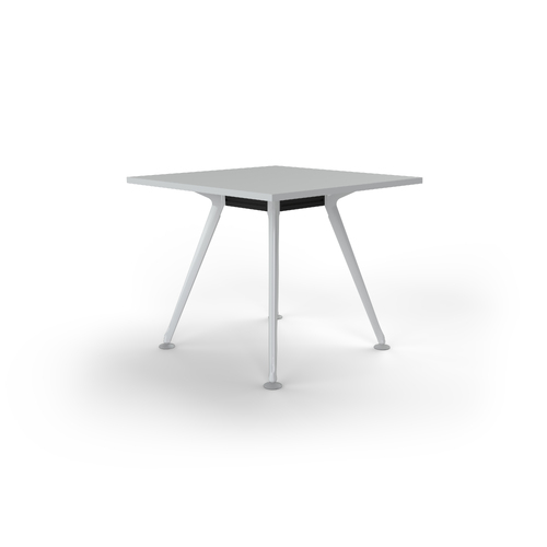 Team Meeting Table 900 Square White On White