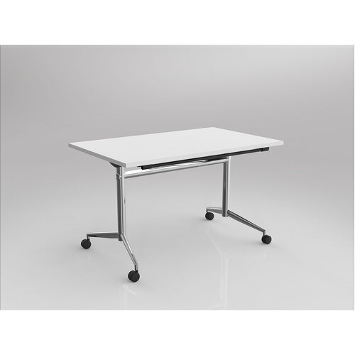 Uniflip Mobile Table 1200 X 750 White On Chrome