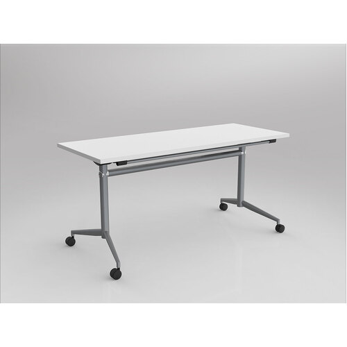 Uniflip Mobile Table 1500 X 600 White On Silver