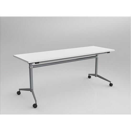 Uniflip Mobile Table 1800 X 600 White On Silver